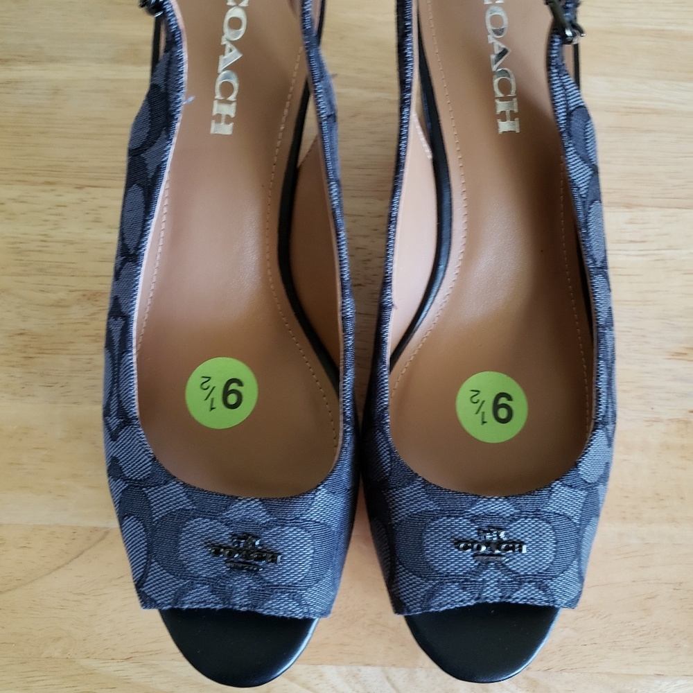 Authentic Coach Ferry Wedge (Black)
